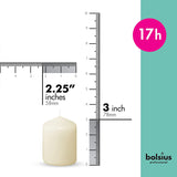 Bolsius Ivory Pillar Candle (Pack of 12) - 80mm x 60mm