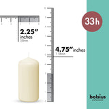 Bolsius Ivory Pillar Candle (Pack of 12) - 120mm x 60mm