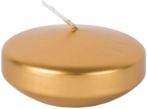 Large Metallic Gold Floating Candles 80mm (Pack of 8)